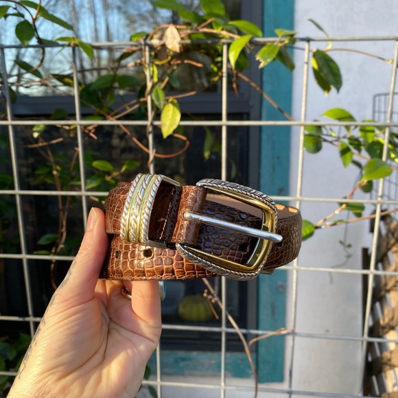 Brighton Brown Leather Belt - Picture 3 of 7